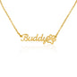 Carry a Reminder of Your Best Friend Everywhere | Pet Paw Print Name Necklace