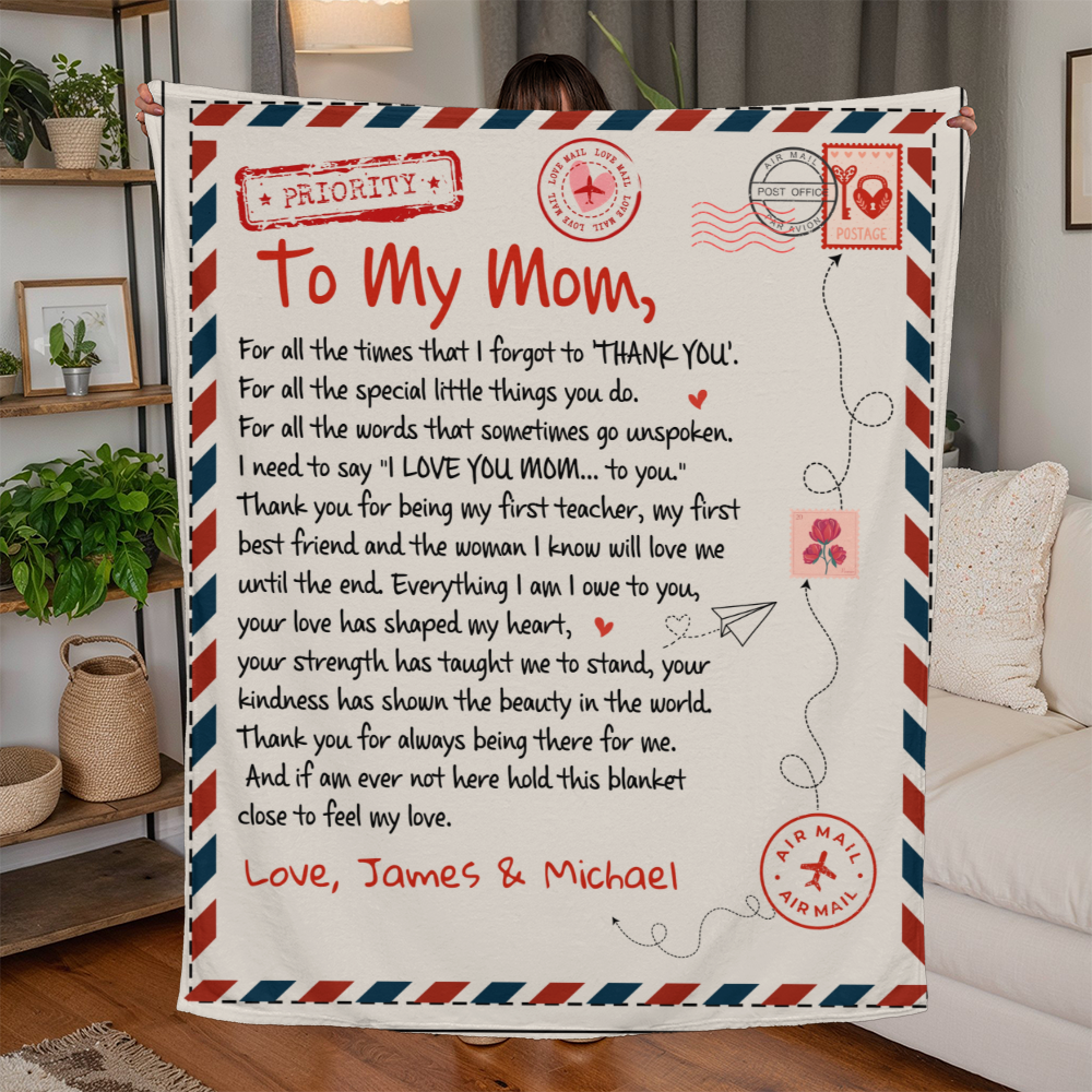 Blanket Love Letter to Mom | A Warm Fuzzy Hug Anytime, Anywhere