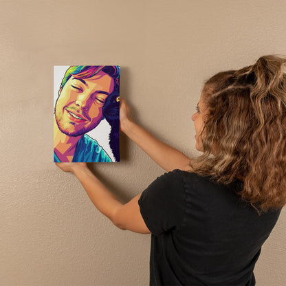 Custom Pop Abstract Portrait Canvas – Vibrant Modern Art from Your Photo