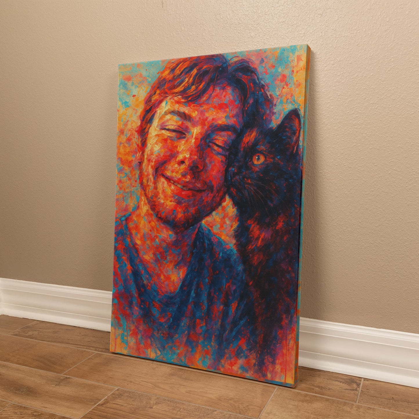Personalized Pop‑Grunge Canvas — Custom Photo Portrait Art