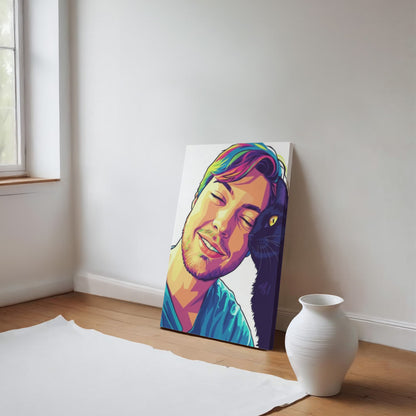 Custom Pop Abstract Portrait Canvas – Vibrant Modern Art from Your Photo