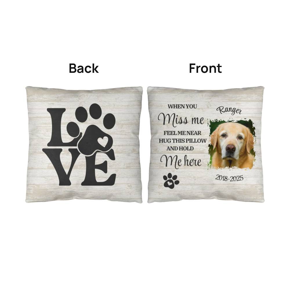 Personalized Pet Memorial Pillow – A Comforting Tribute for Your Beloved Companion