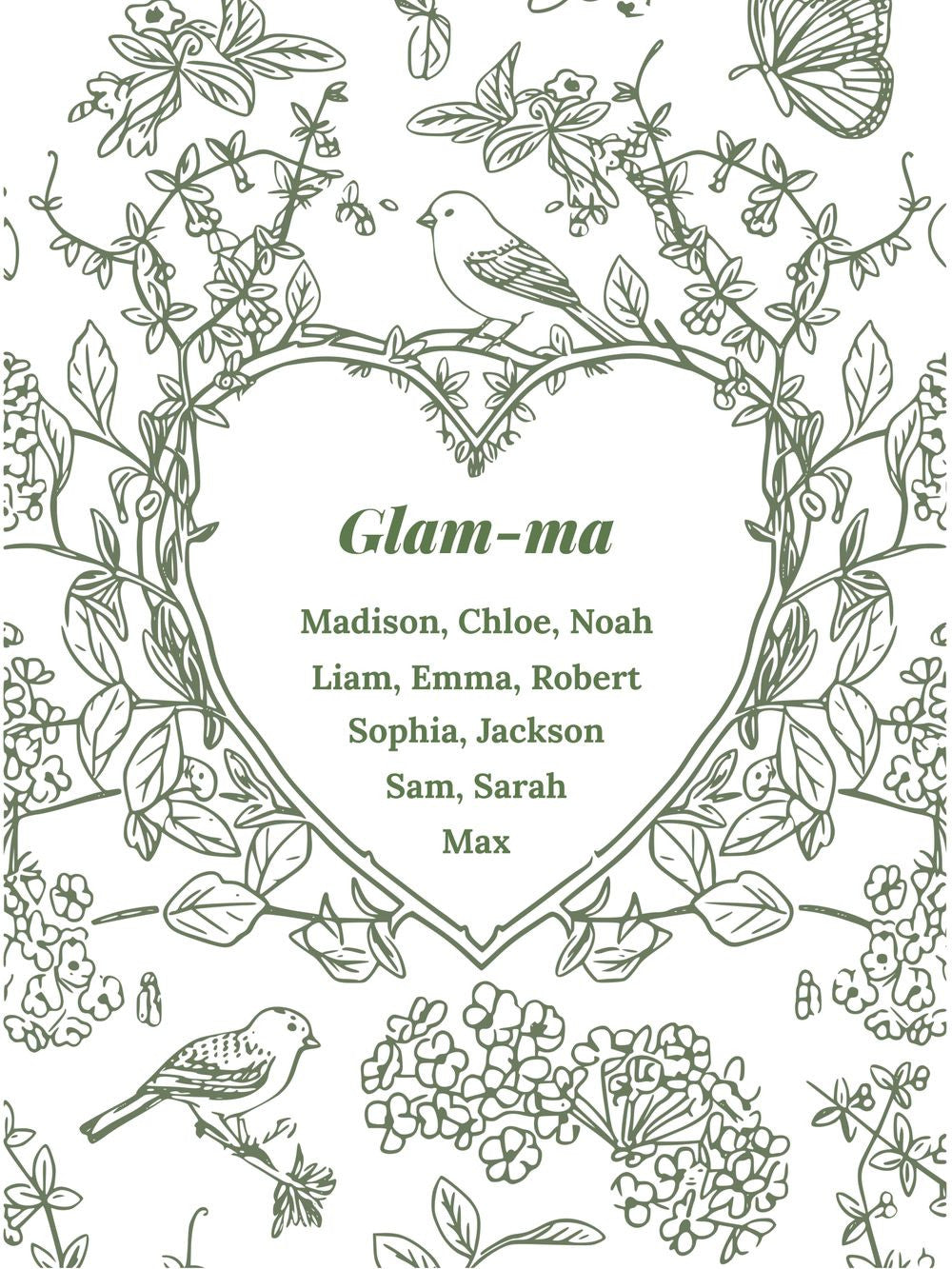 Personalized Woven Grandma Blanket – Custom Grandchildren’s Names, Heirloom 100% Cotton Throw