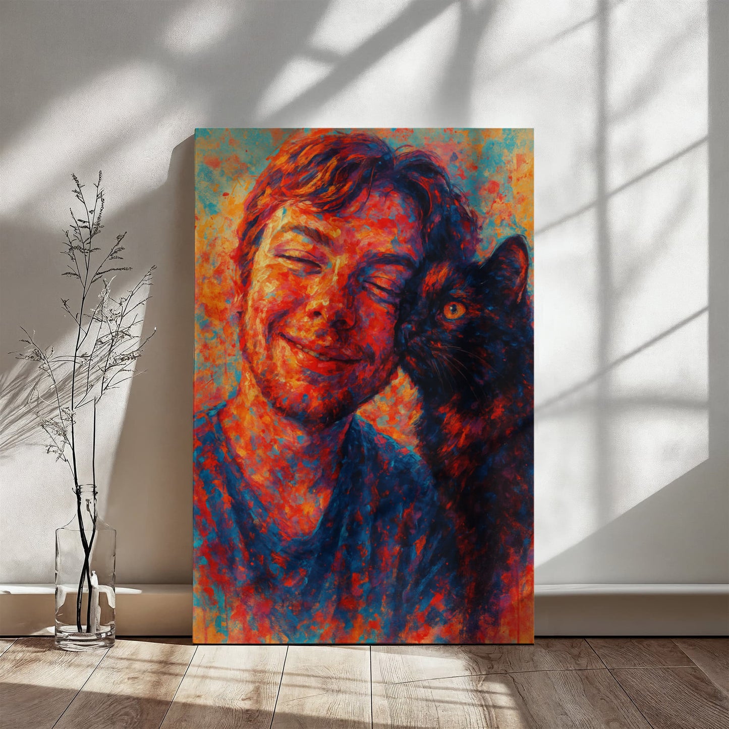 Personalized Pop‑Grunge Canvas — Custom Photo Portrait Art
