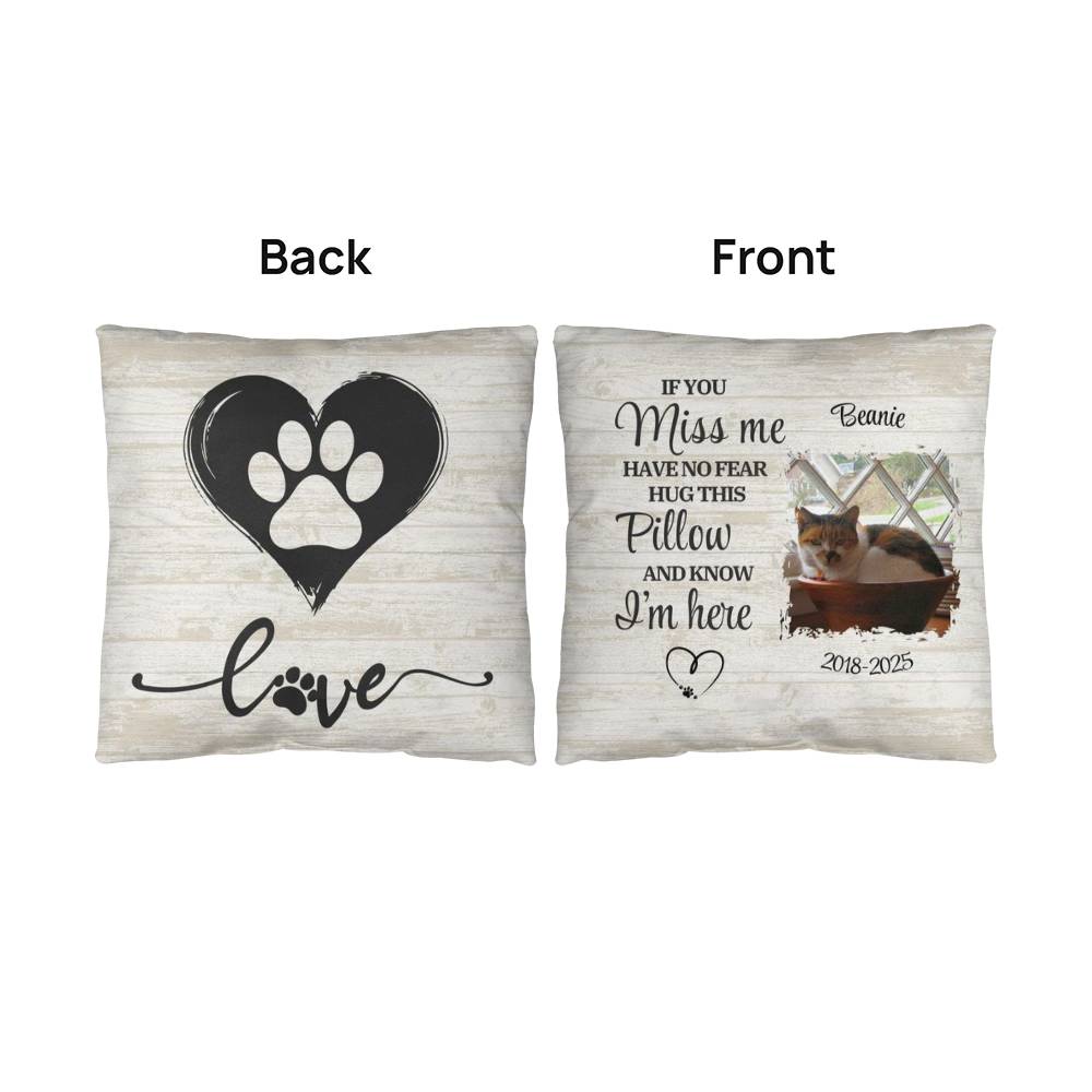 Personalized Pet Memorial Pillow – A Comforting Tribute for Your Beloved Companion