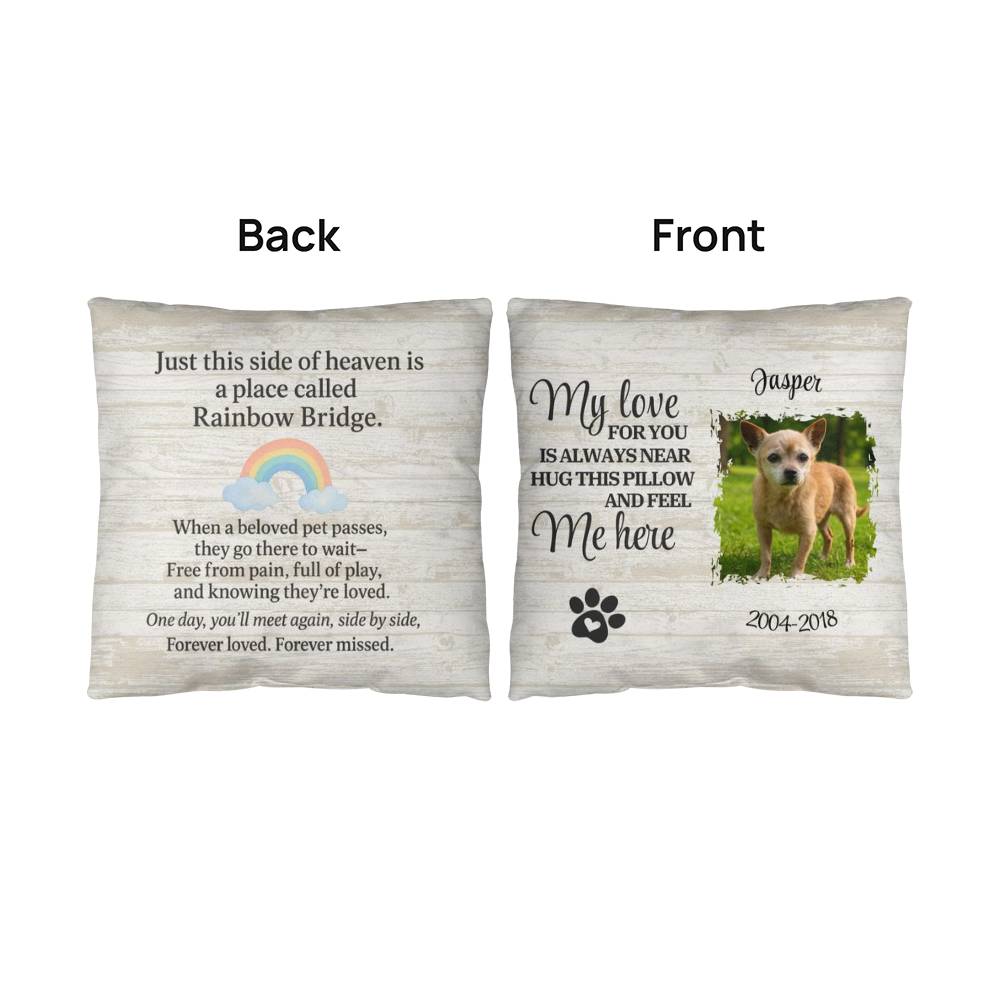 Personalized Pet Memorial Pillow – A Comforting Tribute for Your Beloved Companion