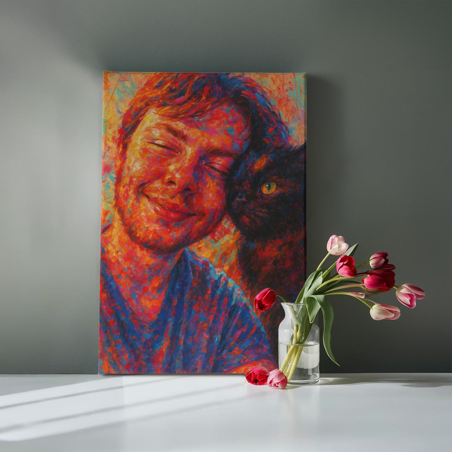 Personalized Pop‑Grunge Canvas — Custom Photo Portrait Art