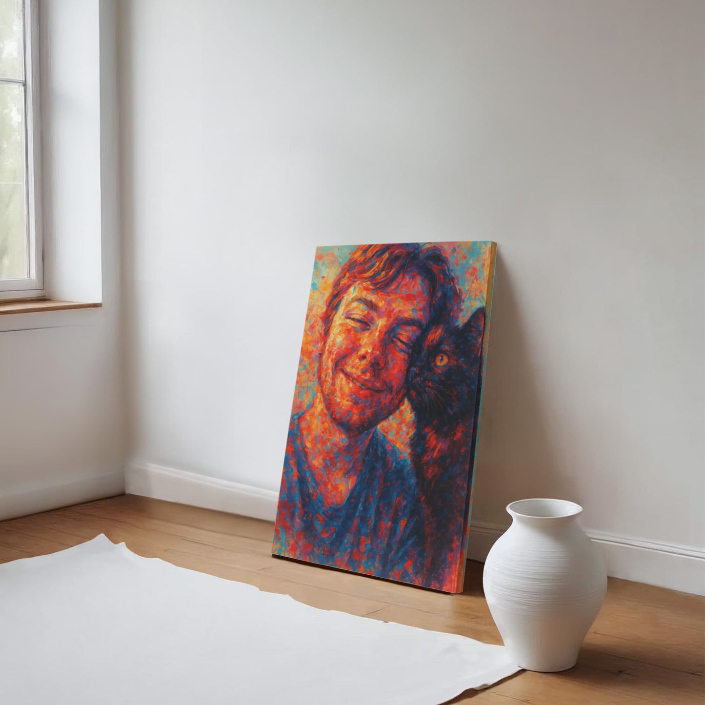 Personalized Pop‑Grunge Canvas — Custom Photo Portrait Art