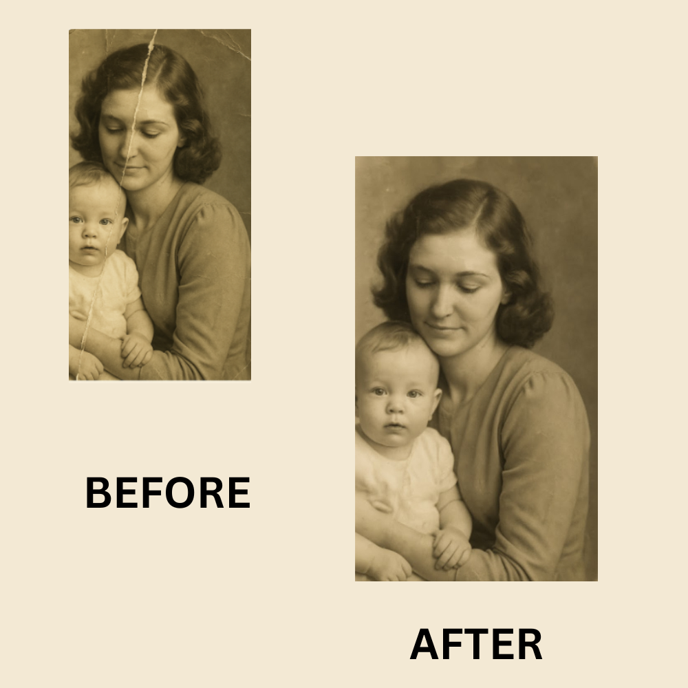 Photo Restoration & Colorization – Bring Your Memories Back to Life
