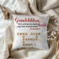 Custom Grandma Pillow with Grandchildren's Names – 2 Sided, Up to 10 Names