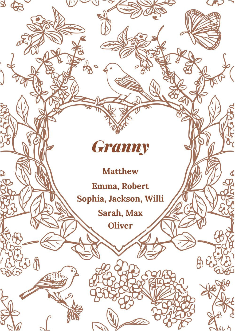 Personalized Woven Grandma Blanket – Custom Grandchildren’s Names, Heirloom 100% Cotton Throw