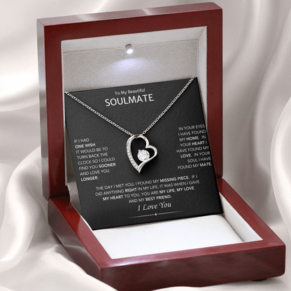 To My Soulmate Heart Love Pendant