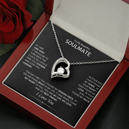 To My Soulmate Heart Love Pendant