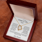 To My Mother-in-Law " Thank You for Sharing Your Son"  Forever Love Necklace and Custom Message Card