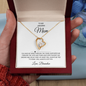 To My Amazing Mom | My Heart Will Always Be Tied to Home " Forever Love Necklace and Personalized Message Card