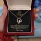 To My Amazing Mom | My Heart Will Always Be Tied to Home " Forever Love Necklace and Personalized Message Card