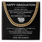 To My Son – Cuban Chain Necklace Gift | Motivational Graduation  Present for Him