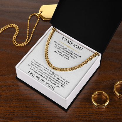 To My Man | Cuban Link Chain  Gift