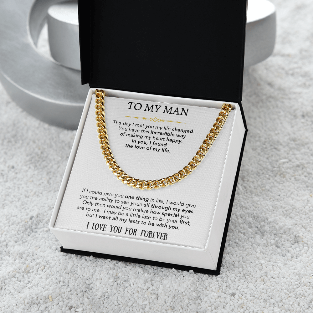 To My Man | Cuban Link Chain  Gift