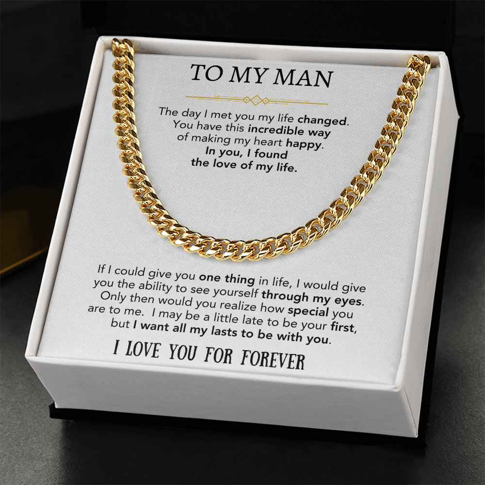 To My Man | Cuban Link Chain  Gift