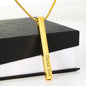 Personalized Vertical Bar Necklace – Names, Dates, Coordinates