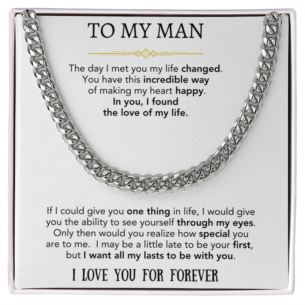 To My Man | Cuban Link Chain  Gift