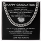 To My Son – Cuban Chain Necklace Gift | Motivational Graduation  Present for Him