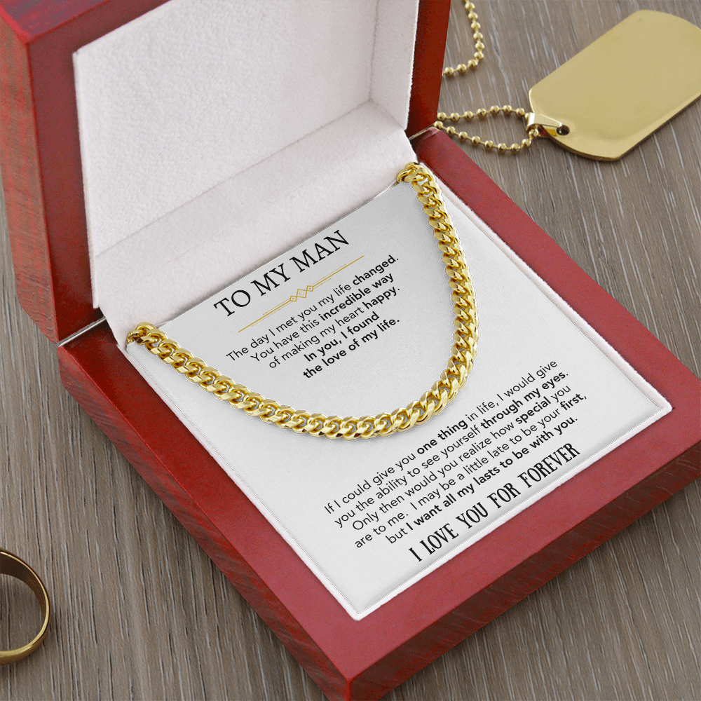 To My Man | Cuban Link Chain  Gift