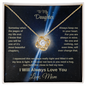 To My Daughter Always in My Heart | Loveknot Necklace