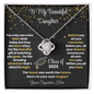 Custom Daughter Graduation Gift Necklace – “The Tassel Was Worth the Hassle” Message Card
