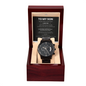 To My Son – Black Chronograph Watch with Heartfelt Message Card