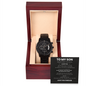 To My Son – Black Chronograph Watch with Heartfelt Message Card