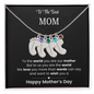 To The Best Mom - Children's Footprint Engraved Birthstone Necklace