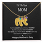 To The Best Mom - Children's Footprint Engraved Birthstone Necklace