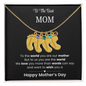 To The Best Mom - Children's Footprint Engraved Birthstone Necklace