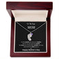 To The Best Mom - Children's Footprint Engraved Birthstone Necklace