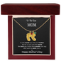 To The Best Mom - Children's Footprint Engraved Birthstone Necklace