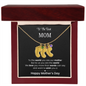 To The Best Mom - Children's Footprint Engraved Birthstone Necklace