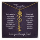 To My Daughter Flower Name Necklace – Dad to Daughter Gift