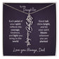 To My Daughter Flower Name Necklace – Dad to Daughter Gift
