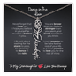 Para mi nieta | Un regalo que expresa lo que las palabras no pueden: collar personalizado con nombre y flor de nacimiento