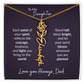 To My Daughter Flower Name Necklace – Dad to Daughter Gift