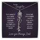 To My Daughter Flower Name Necklace – Dad to Daughter Gift