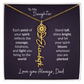To My Daughter Flower Name Necklace – Dad to Daughter Gift