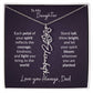 To My Daughter Flower Name Necklace – Dad to Daughter Gift