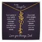 To My Daughter Flower Name Necklace – Dad to Daughter Gift