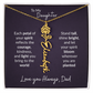 To My Daughter Flower Name Necklace – Dad to Daughter Gift