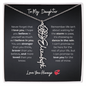 To My Daughter – Personalized Flower Name Necklace