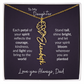 To My Daughter Flower Name Necklace – Dad to Daughter Gift