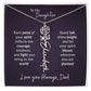 To My Daughter Flower Name Necklace – Dad to Daughter Gift